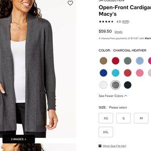Open grey cardigan